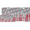 Red & Gray Dots and Plaid License Plate (Sizes)