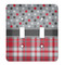 Red & Gray Dots and Plaid Light Switch Cover (2 Toggle Plate)