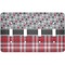 Red & Gray Dots and Plaid Light Switch Cover (4 Toggle Plate)
