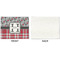 Red & Gray Dots and Plaid Linen Placemat - APPROVAL Single (single sided)
