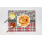 Red & Gray Dots and Plaid Linen Placemat - Lifestyle (single)