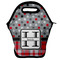 Red & Gray Dots and Plaid Lunch Bag - Front