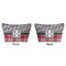 Red & Gray Dots and Plaid Makeup Bag Approval