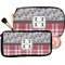 Red & Gray Dots and Plaid Makeup / Cosmetic Bags (Select Size)