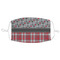Red & Gray Dots and Plaid Mask1 Adult Large