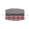 Red & Gray Dots and Plaid Adult Cloth Face Mask - XLarge