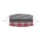 Red & Gray Dots and Plaid Mask1 Kids Large