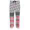 Red & Gray Dots and Plaid Men's Pjs Front - on model