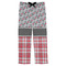 Red & Gray Dots and Plaid Mens Pajama Pants - XS