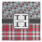 Red & Gray Dots and Plaid Microfiber Dish Rag - APPROVAL