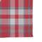 Red & Gray Dots and Plaid Microfiber Dish Rag - DETAIL