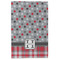 Red & Gray Dots and Plaid Microfiber Dish Towel - APPROVAL