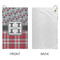 Red & Gray Dots and Plaid Microfiber Golf Towels - Small - APPROVAL