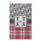 Red & Gray Dots and Plaid Microfiber Golf Towel - Small (Personalized)