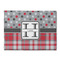 Red & Gray Dots and Plaid Microfiber Screen Cleaner - Front