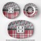 Red & Gray Dots and Plaid Microwave & Dishwasher Safe CP Plastic Dishware - Group