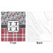 Red & Gray Dots and Plaid Minky Blanket - 50"x60" - Single Sided - Front & Back