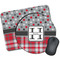 Red & Gray Dots and Plaid Mouse Pad (Personalized)