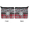 Red & Gray Dots and Plaid Neoprene Coin Purse - Front & Back (APPROVAL)