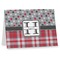 Red & Gray Dots and Plaid Note Card - Main