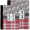 Red & Gray Dots and Plaid Notebook Padfolio - MAIN