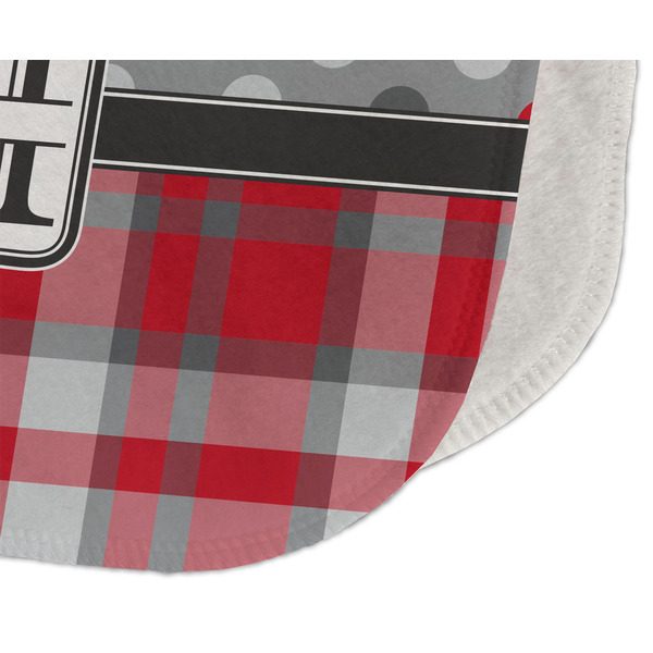 Red & Gray Dots and Plaid Old Burp Detail