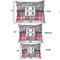 Red & Gray Dots and Plaid Outdoor Dog Beds - SIZE CHART