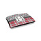 Red & Gray Dots and Plaid Outdoor Dog Bed - Small (Personalized)