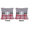 Red & Gray Dots and Plaid Outdoor Pillow - 16x16