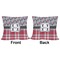 Red & Gray Dots and Plaid Outdoor Pillow - 18x18