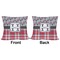 Red & Gray Dots and Plaid Outdoor Pillow - 20x20