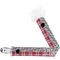 Red & Gray Dots and Plaid Pacifier Clip - Main
