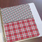 Red & Gray Dots and Plaid Page Dividers - Set of 5 - In Context