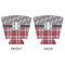 Red & Gray Dots and Plaid Party Cup Sleeves - with bottom - APPROVAL