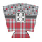 Red & Gray Dots and Plaid Party Cup Sleeves - with bottom - FRONT