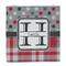 Red & Gray Dots and Plaid Party Favor Gift Bag - Gloss - Front