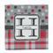 Red & Gray Dots and Plaid Party Favor Gift Bag - Matte - Front
