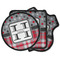 Red & Gray Dots and Plaid Patches Main