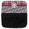 Red & Gray Dots and Plaid Pencil Case - Back Open