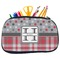 Red & Gray Dots and Plaid Pencil / School Supplies Bags - Medium