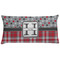 Red & Gray Dots and Plaid Personalized Pillow Case