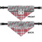 Red & Gray Dots and Plaid Pet Bandana Approval