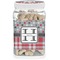 Red & Gray Dots and Plaid Dog Treat Jar (Personalized)