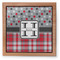 Red & Gray Dots and Plaid Pet Urn - Apvl