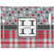 Red & Gray Dots and Plaid Placemat with Props
