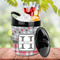 Red & Gray Dots and Plaid Plastic Ice Bucket - LIFESTYLE