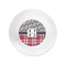 Red & Gray Dots and Plaid Plastic Party Appetizer & Dessert Plates - Approval