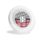 Red & Gray Dots and Plaid Plastic Party Appetizer & Dessert Plates - Main/Front