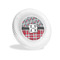 Red & Gray Dots and Plaid Plastic Party Appetizer & Dessert Plates - 6" (Personalized)