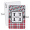 Red & Gray Dots and Plaid Playing Cards - Approval